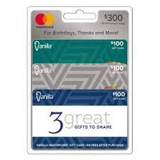 Show your appreciation to clients, employees and business partners with the gift of choice. Vanilla Mastercard 300 Value Gift Cards 3 X 100 Sam S Club