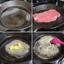 pan seared flank steak with garlic