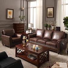 arrival luxury nubuck leather sofa set