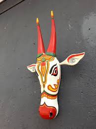 Art Nandi Bull Cow Head Face Mask