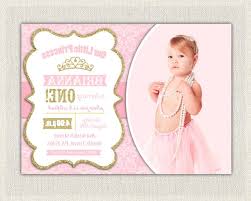 Princess First Birthday Invitations 87dx Glitter Princess 1st