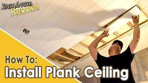 diy plank ceiling installation