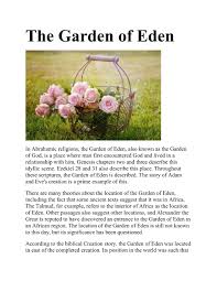 ppt the garden of eden powerpoint