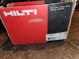 hilti gx120 nails 27mm x 750 and gas