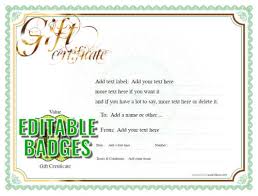 free gift certificate templates and