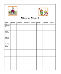 10 Sample Chore Charts Free Sample Example Format Download