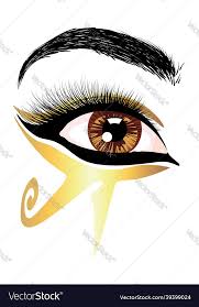 brown eye with egyptian makeup royalty