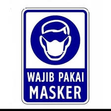 Bagi penumpang yang tidak mengenakan masker atau kain penutup mulut dan hidung dilarang naik kereta api dan. Jual Sticker Wajib Pakai Masker Uk 15x20cm Sign Rambu K3 Label Jakarta Barat Safety Glow Tokopedia