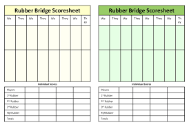 chicago bridge score sheets printable
