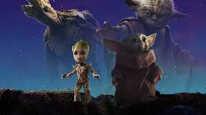 Cute disney wallpaper baby wallpaper star wars wallpaper cool wallpaper wallpaper backgrounds yoda drawing star wars images dope wallpapers star tons of awesome baby yoda cute wallpapers to download for free. Baby Yoda And Baby Groot Wallpaper