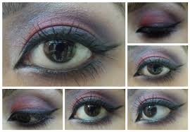 red and blue eye makeup tutorial