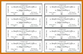 Event Ticket Templates Sample Tickets Template Fundraiser 7 8 For