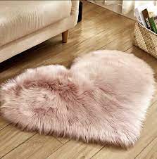 heart shaped rug fluffy furry carpet