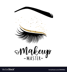 makeup master logo royalty free vector