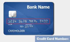 credit card numbers types and