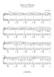 Game of thrones piano trio sheet music for violin piano. Piano Sheet Music Game Of Thrones Theme Intermediate Advanced Level Solo Piano Djawadi