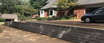 Retaining Wall Installation In The