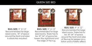What Size Rug For A Queen Bed Chart