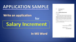 salary increment request letter in ms