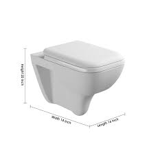 Ceramic White Wall Mounted Commode