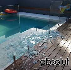 damaged pool fence glass some ideas