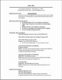 General Labor Resume Examples Samples Free Edit With Word