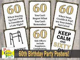 60th birthday party posters funny