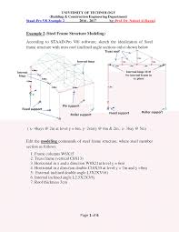 pdf steel frame structure modeling by