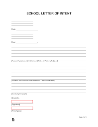 free letter of intent pdf