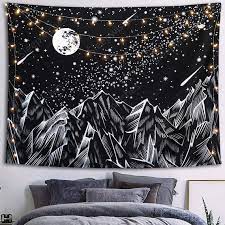 Moon Mountain Tapestry Wall Hanging