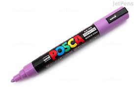 Express yourself with vibrant colors that are blendable and lightfast. Uni Posca Paint Marker Pc 5m Pastel Purple Medium Point Jetpens
