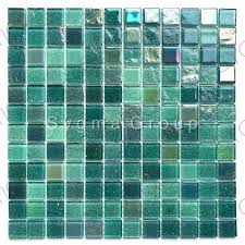Green Glass Mosaic Tile For Bathroom
