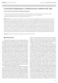 (PDF) Gentianella (Gentianaceae): A model taxon for evolution in ...