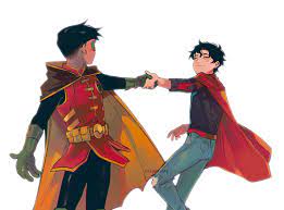 robin, superboy, damian wayne, and jonathan kent (dc comics and 1 more)  drawn by helado_jpg | Danbooru