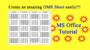 how to create an omr sheet in ms word