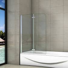 folding shower screen over bath 6mm
