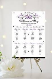 Details About Butterfly Wedding Table Plan Seating Plan Sign Chart White Ivory Background