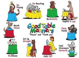 British Etiquette Manners For Kids Good Table Manners