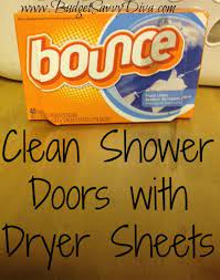 Clean Shower Door With Dryer Sheets