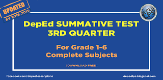 Music 4 quarter 4 week 3 pagkilala sa solo o 2 part vocal or instrumental music (leap)|grade 4 mapeh. Deped Summative Test 3rd Quarter Grade 1 6 All Subjects Sy 2018 2019 Deped Teachers Club