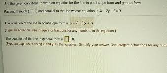 Line In Point Slope Form