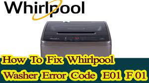 whirlpool washing machine error code