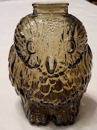 Old Owl 6 T Glass Coin Bank