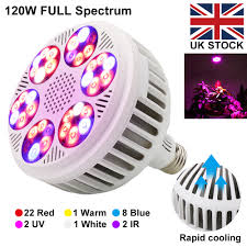 Details About 120w Led Grow Lights Full Spectrum Lamp Bulb Hydroponic Veg Bloom Indoor Plants