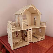 Big Plywood Dollhouse V7 Dolls