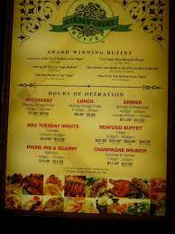 menu picture of garden court buffet