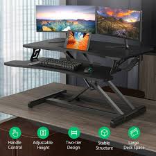 4 out of 5 stars with 4 ratings. Blitzwolf Height Adjustable Standing Desk Riser Office Shelf Standup Computer For Sale Online Ebay