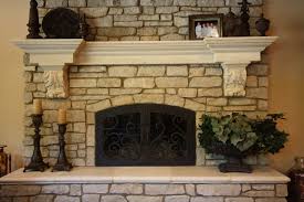 Fireplace With Cast Stone Corbels And