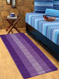 status purple striped floor runner