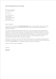 Data Entry Specialist Cover Letter Templates At